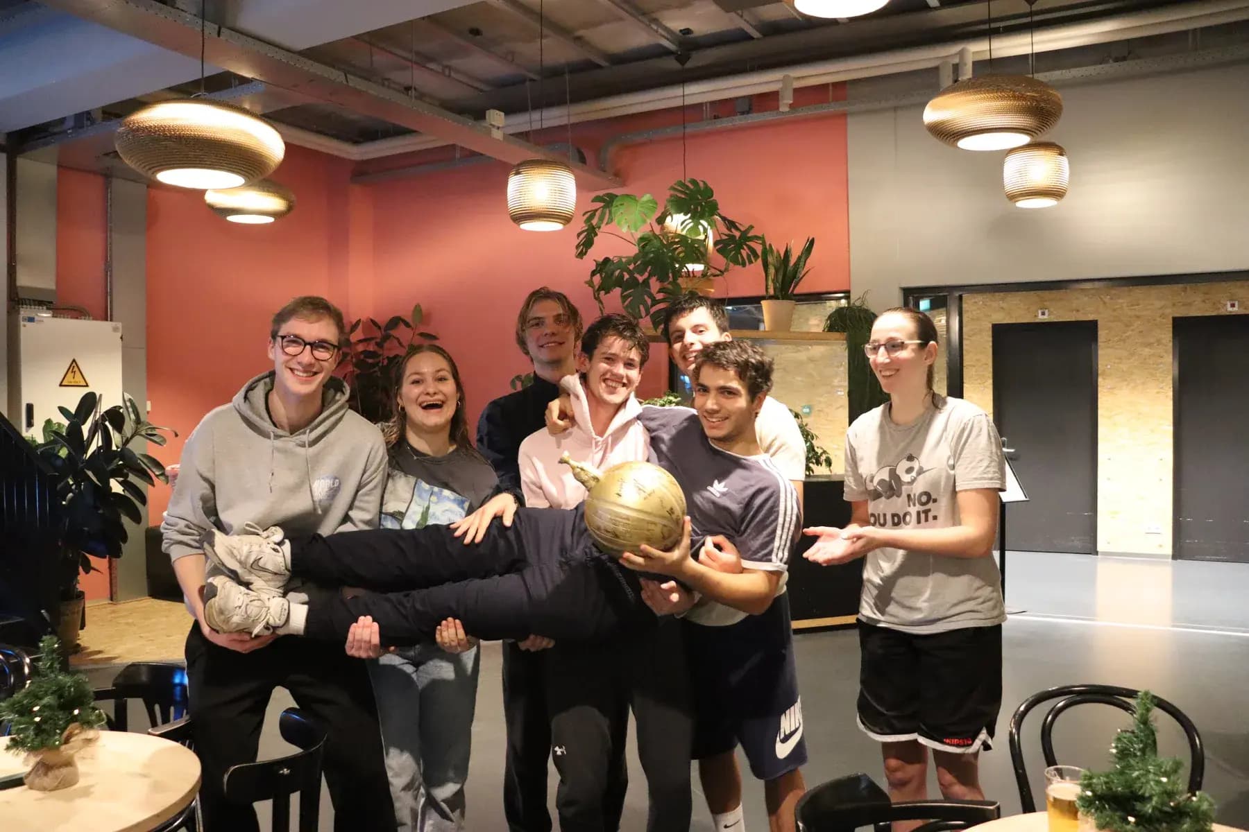 Punch members after a club activity